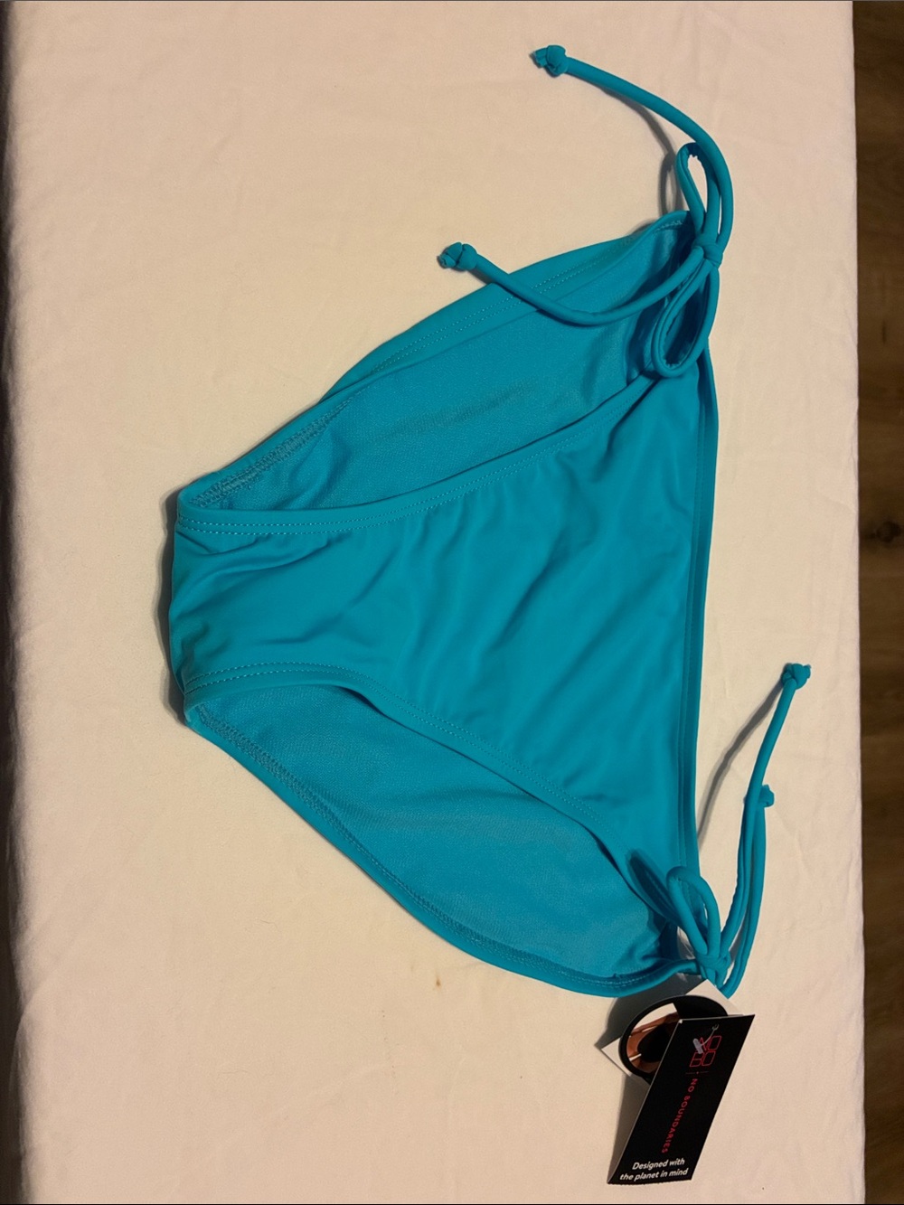 No Boundaries Turquoise Tie-Side Swim Bottom